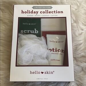 NWT HELLO SKIN‎ SCRUB WASH LOOFAH LOTION